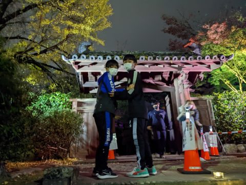 松阪城跡のライトアップ
